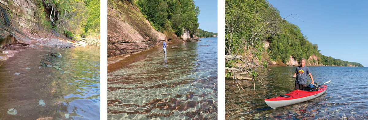 lake superior rocks in the water