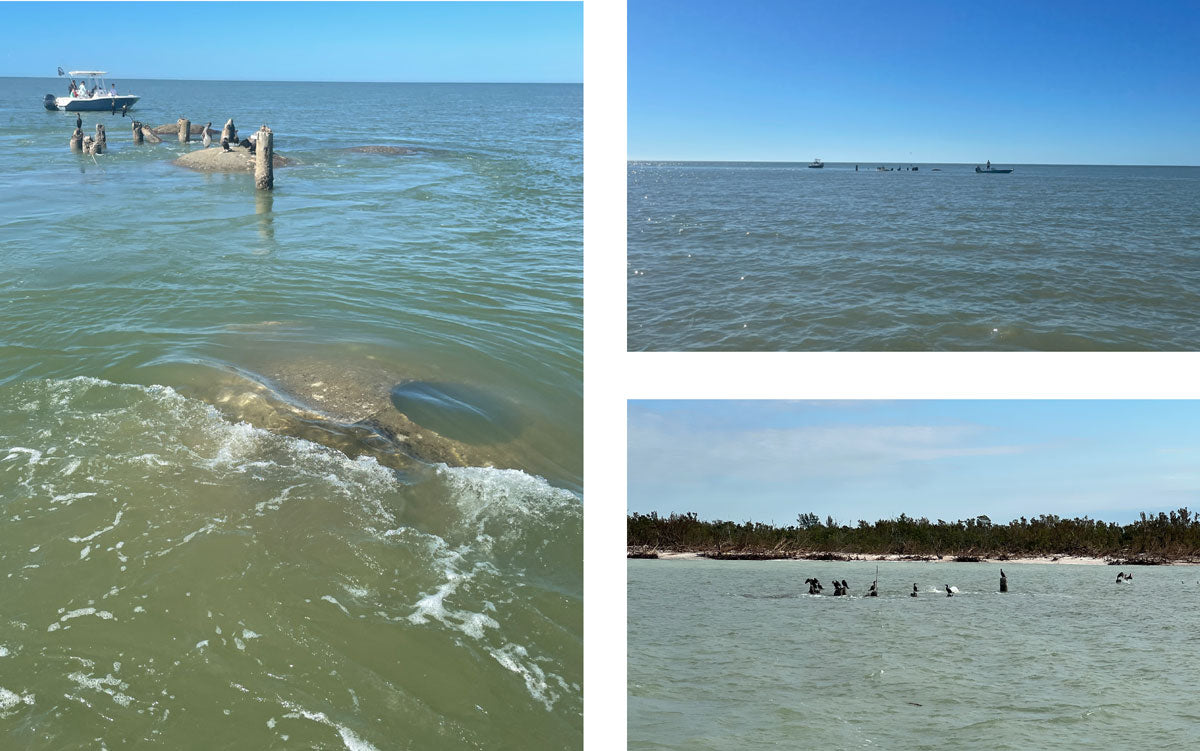 Remains of the Dome House now underwater