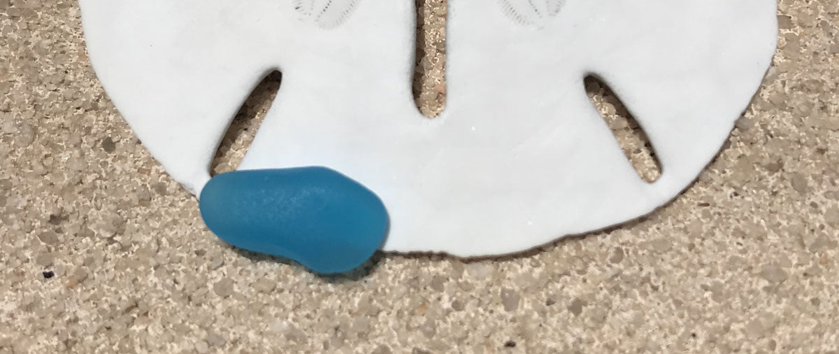 electric blue turquoise sea glass color