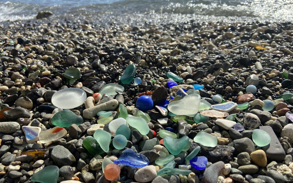 sea glass found in curacao ABC islands Dutch Antilles