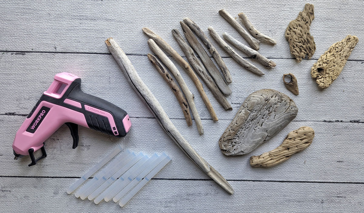 supplies to make driftwood fish