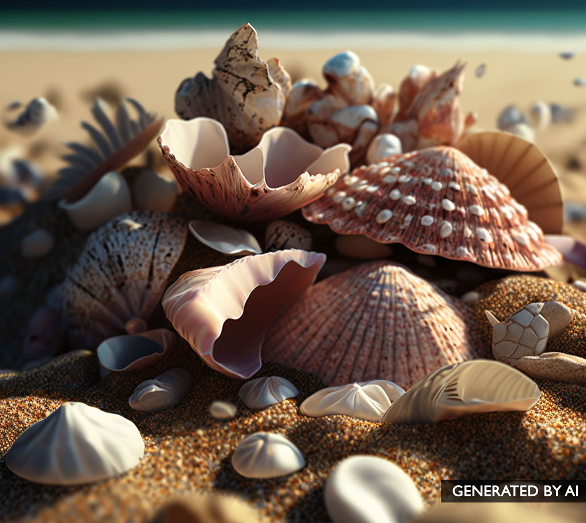 ai generated seashell photo