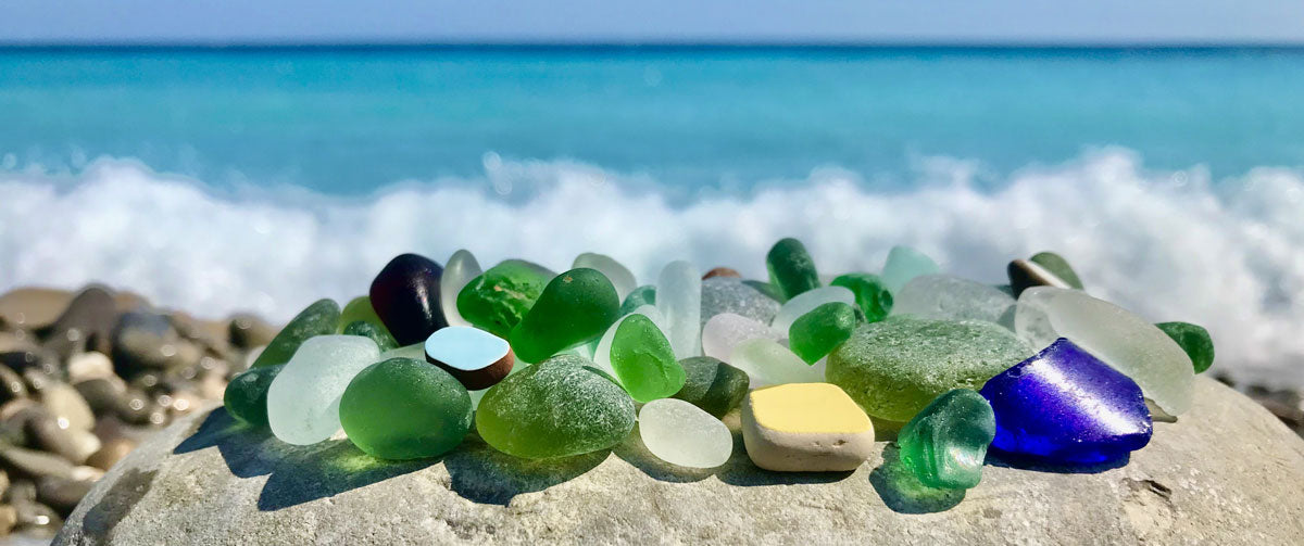 french riviera sea glass