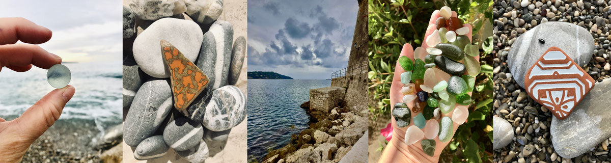 sea glass and beach pottery from the mediterranean sea