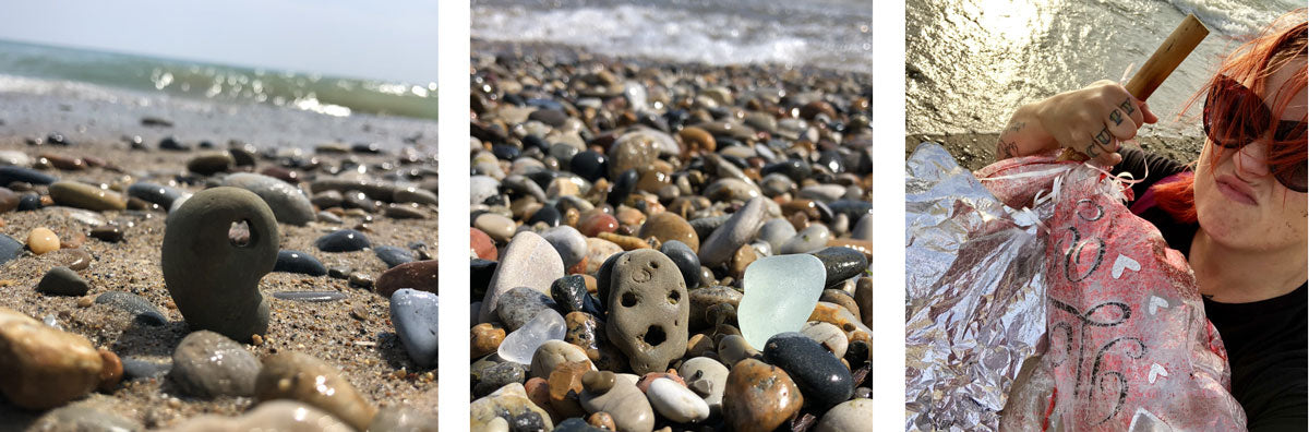 glass fossils and beac rocks from wisconsin