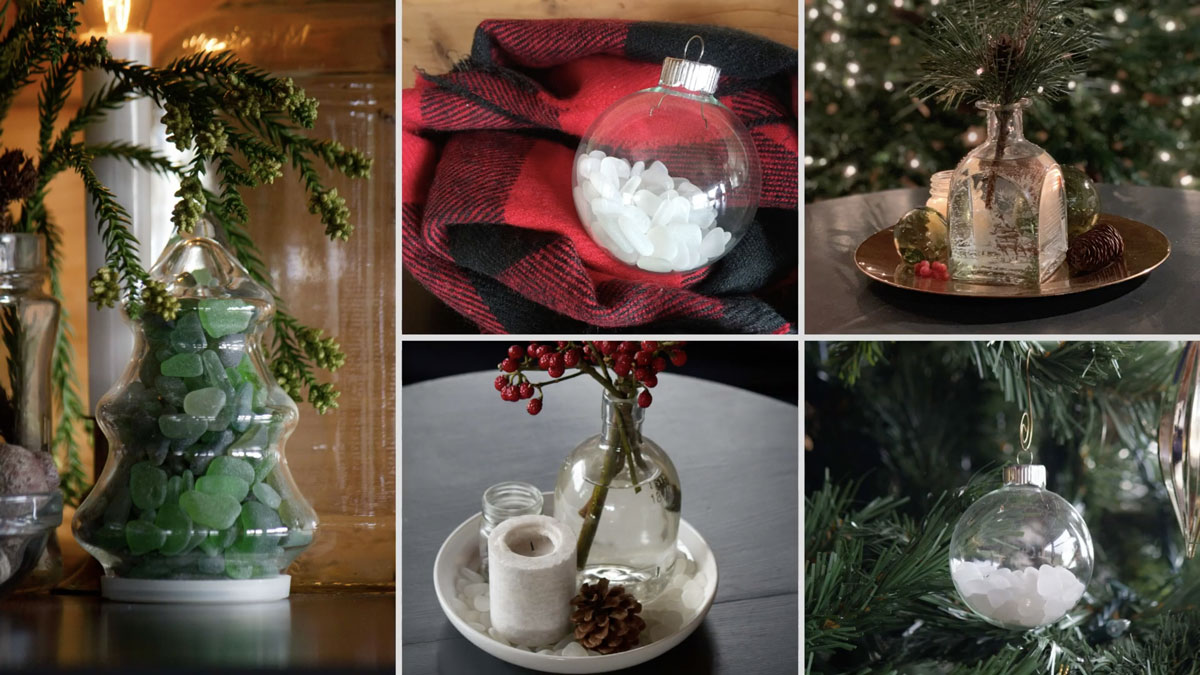decorate with sea glass for christmas