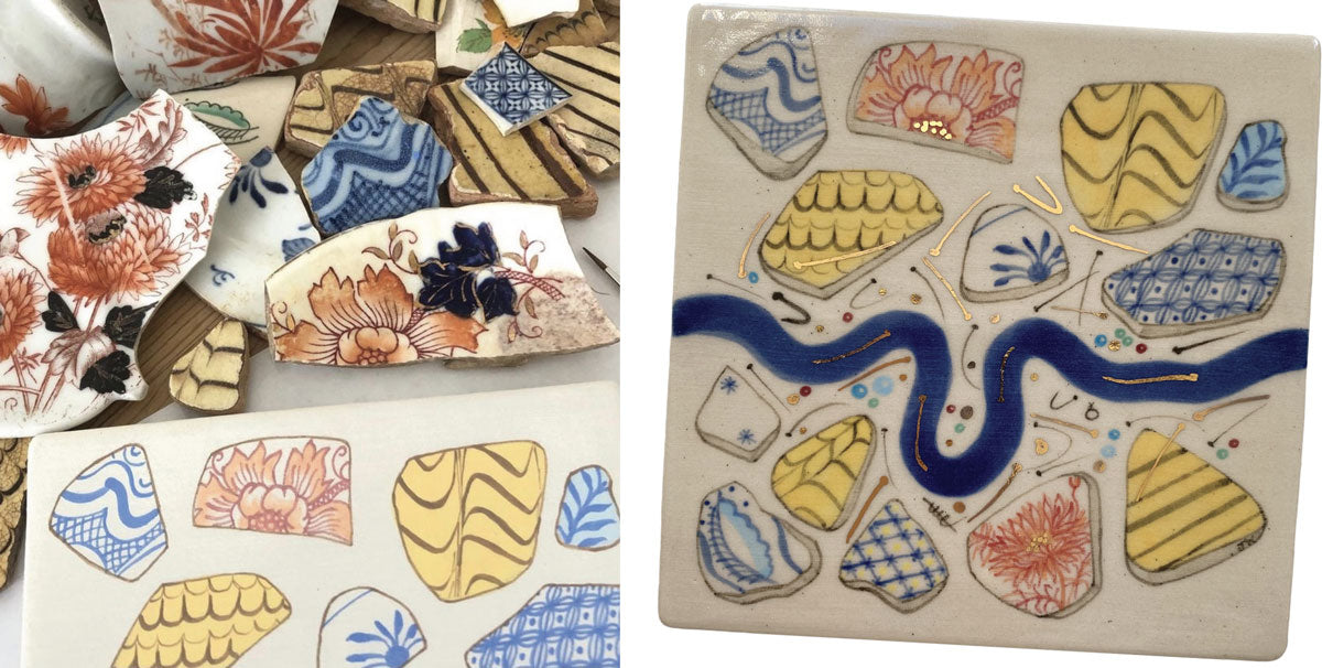 art inspired by sea pottery