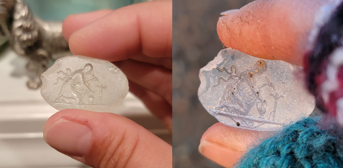 help identify a sea glass intaglio