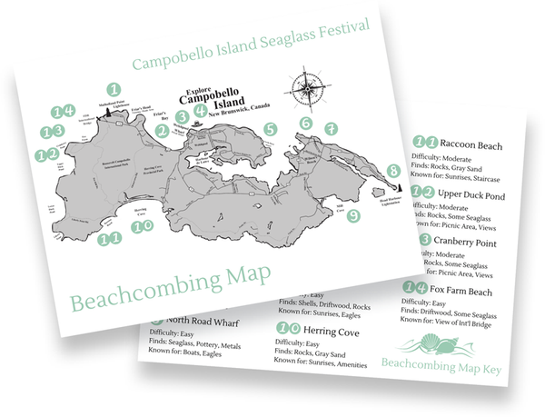 campobello sea glass hunting map