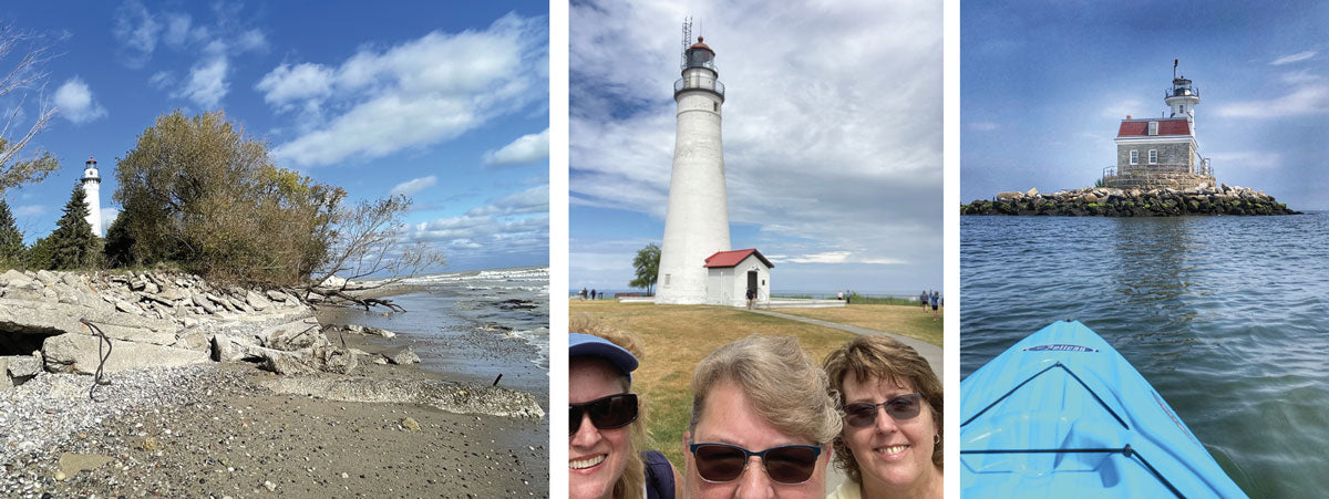 Windpoint Lighthouse, Racine, Wisconsin (Tarah Nicole). Lake Huron, Michigan (Beth Major). Penfield Reef Lighthouse, Long Island Sound off of Bridgeport, Connecticut (Carol B. Roche)