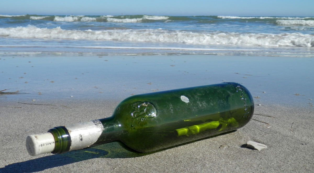 message in a bottle found on texas beach