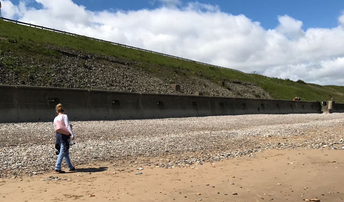 searching for sea glass in Seaham