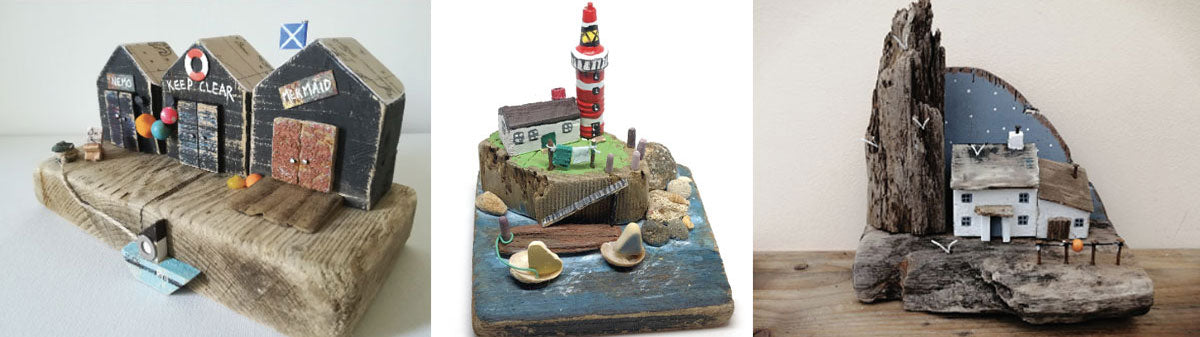 beach cottages made from driftwood