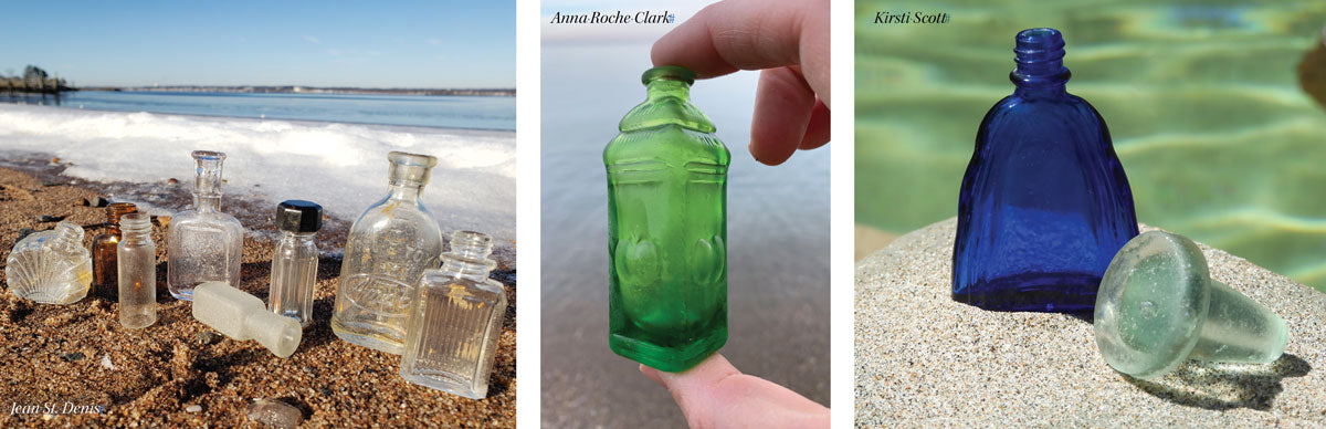 small vintage glass bottles