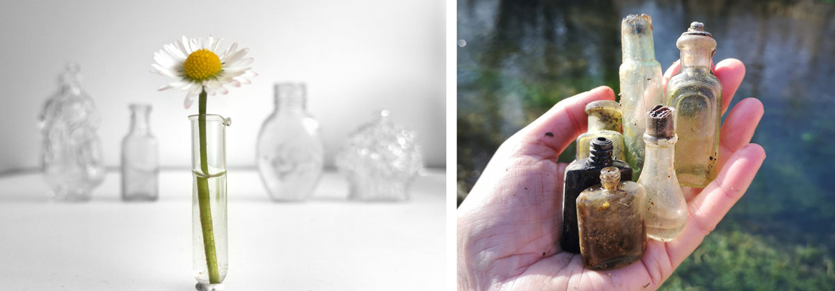 antique bottles found in river in england