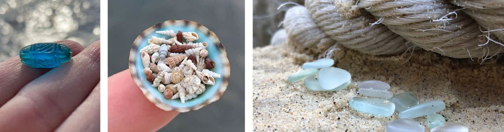 beach bead little shells tiny sea glass