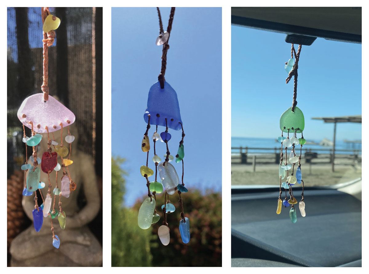 sea glass jellyfish art