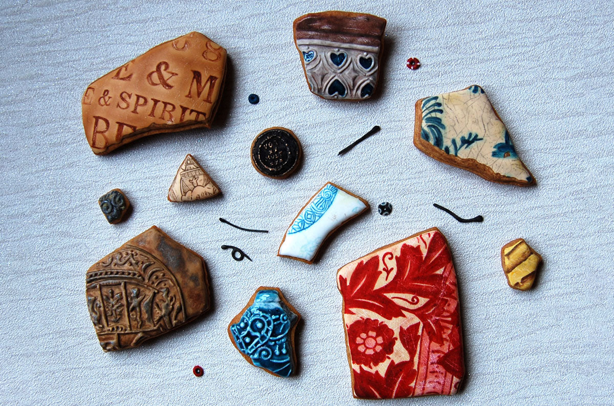 cookies that look like antique pottery