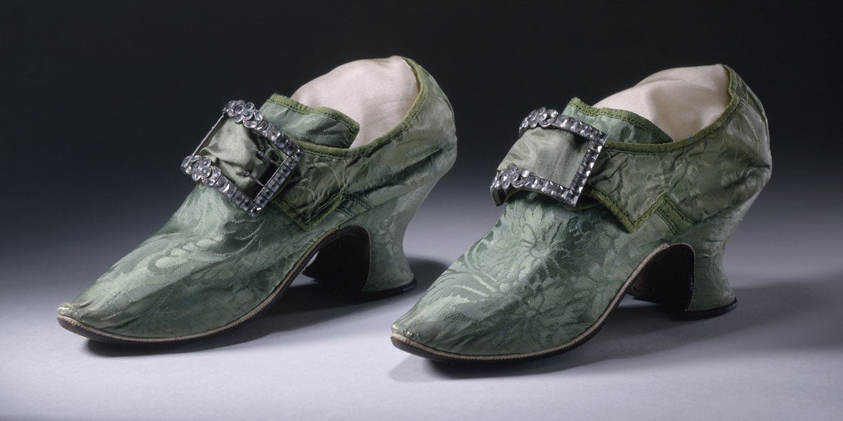 Georgian shoe with gem-encrusted buckles