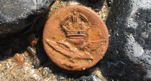 RAF button found in london river