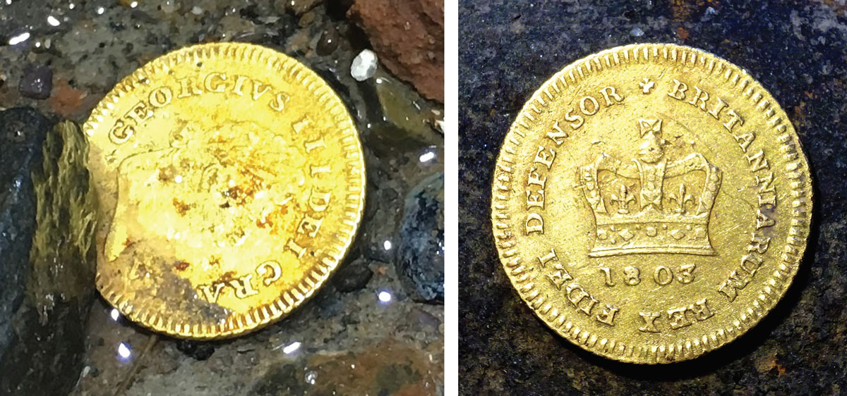 golden coins found in the thames river in london mudlark