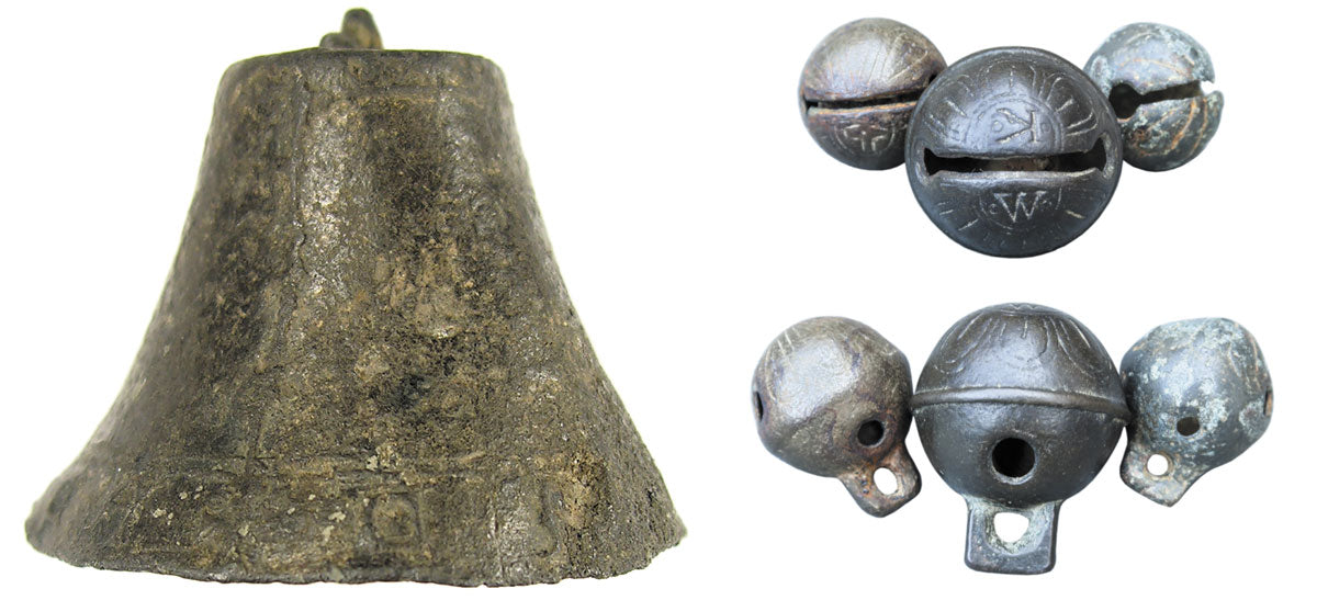 Medieval pilgrim’s bell Brass crotal bells from AD 1700–1850