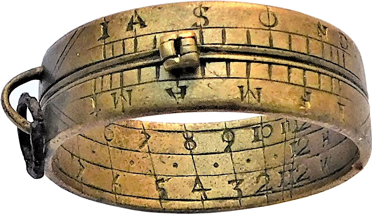 17th-century brass ring sundial, Ian Smith.