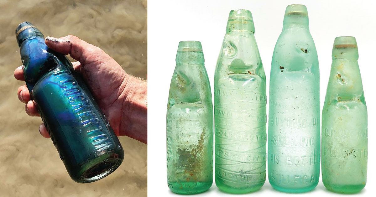 historic codd marble bottles
