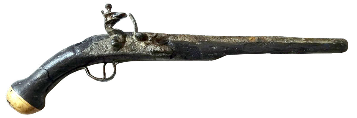 18th-century flintlock pistol