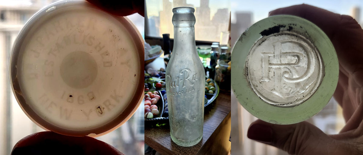 antique bottle and lid found in chicago