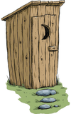 outhouse cartoon