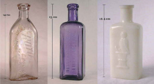 clear milk and manganese lavender old bottles