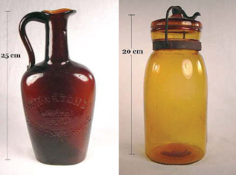 historical amber and brown bottle colors