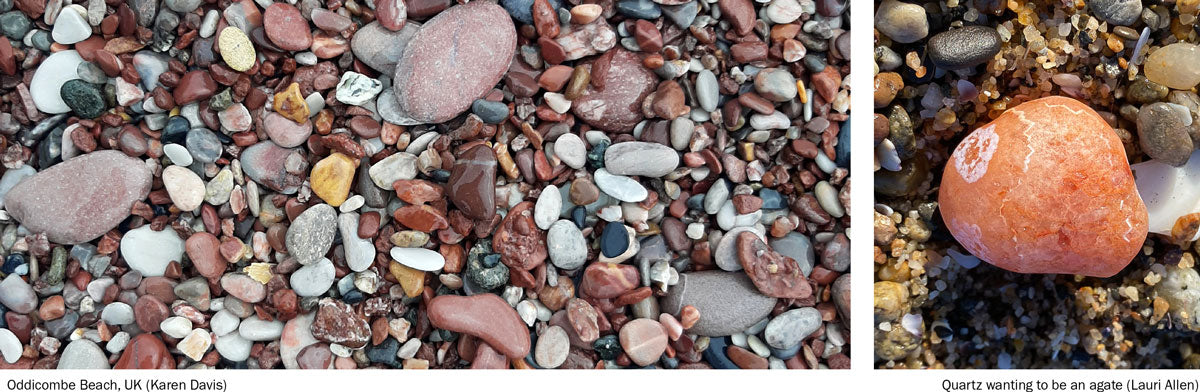 colorful stones found on the beach