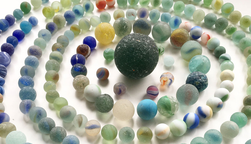 beach marbles from scotland