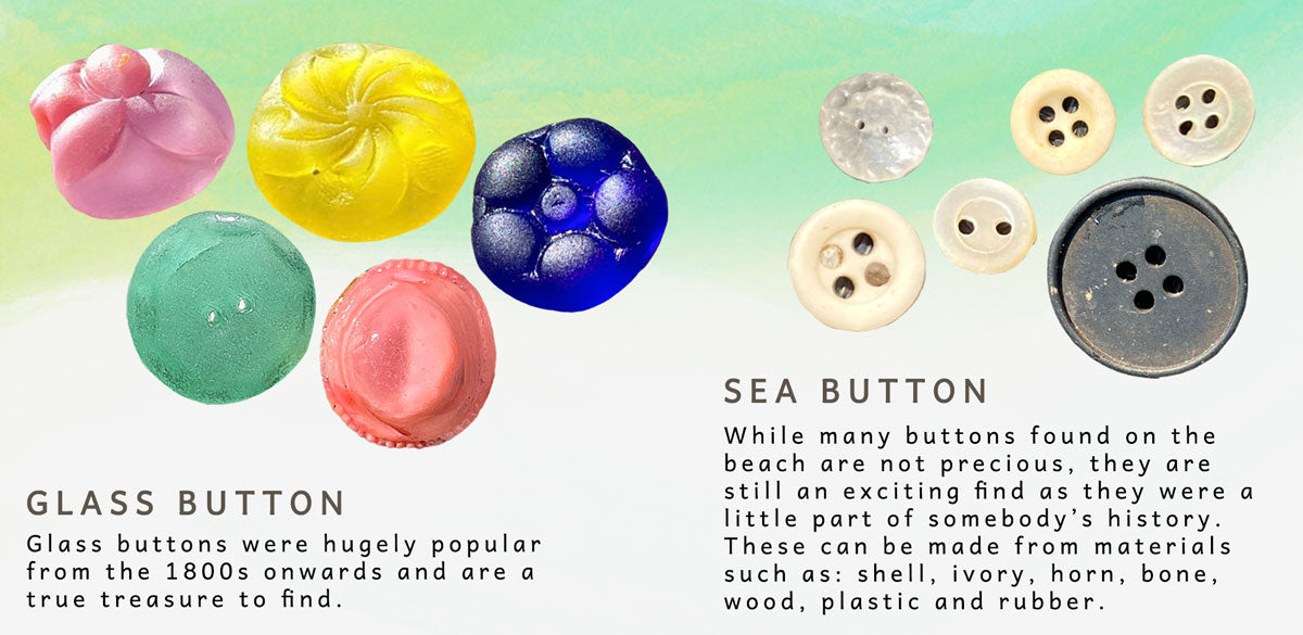 sea glass buttons