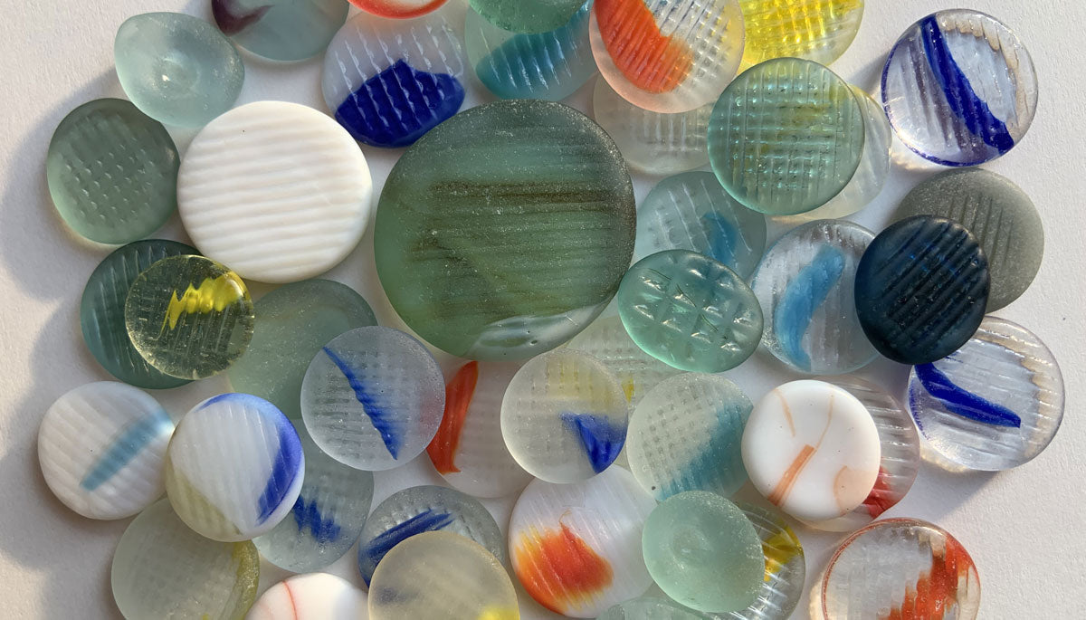 beach glass ohajiki found in japan