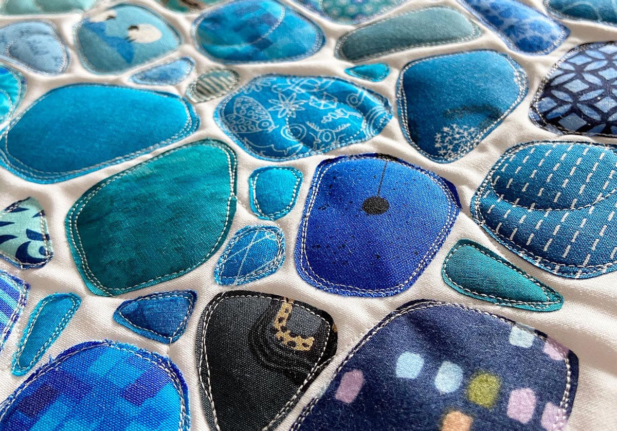 making a quilt that looks like sea glass