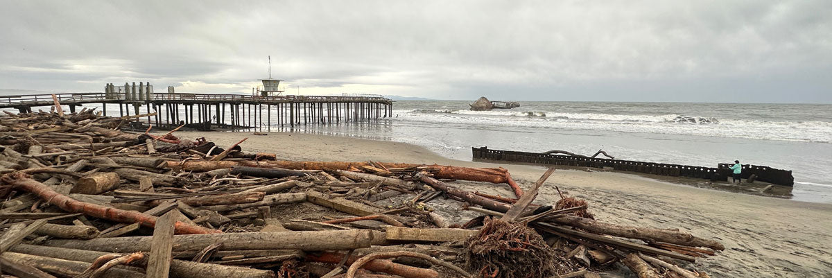 seacliff wharf destroyed by waves