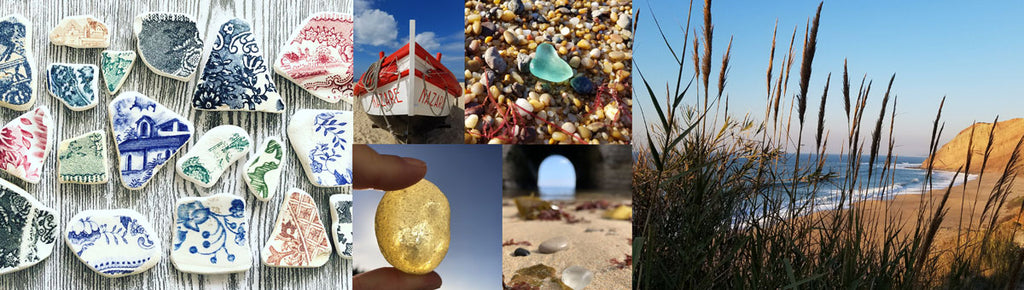 sea glass and sea pottery from portugal beaches