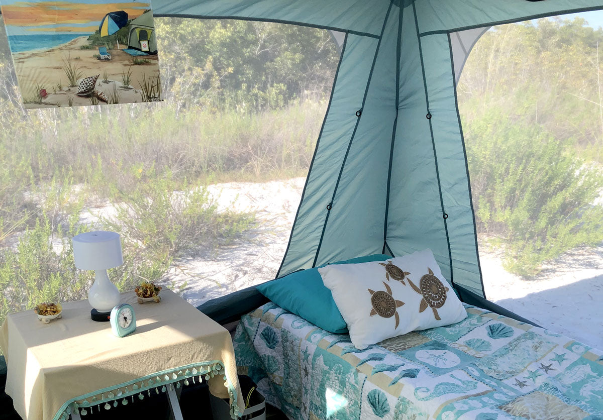 glamorous tent camping for shell collectors in florida