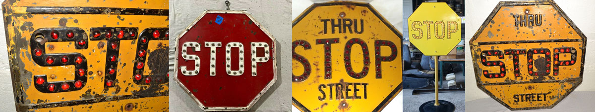 marbles from vintage reflective stop signs