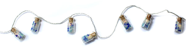 mini sea glass bottle lights