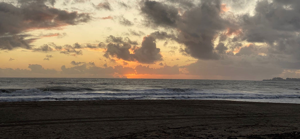 sunset on the beach santa cruz