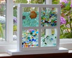 bling beach glass window