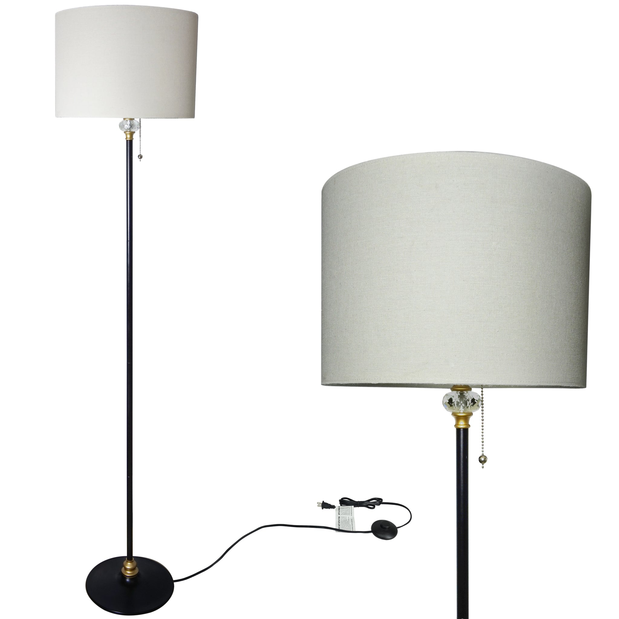 Floor Lamp For Living Room Modern Standing Lamp With Hanging Drum