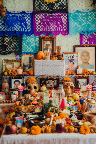 Big altar for Day of the Dead Mexican tradition