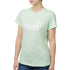 T-shirt verde da donna con logo bianco Puma Essentials, Abbigliamento Sport, SKU a712000231, Immagine 0