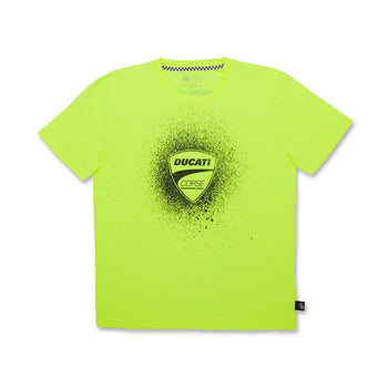 T-shirt da bambino giallo fluo con logo Ducati Corse, Abbigliamento Sport, SKU a762000101, Immagine 0