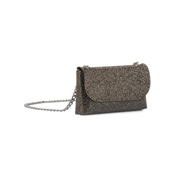 Clutch nera da donna con strass Lora Ferres, Borse e accessori Donna, SKU b514000312, Immagine 0